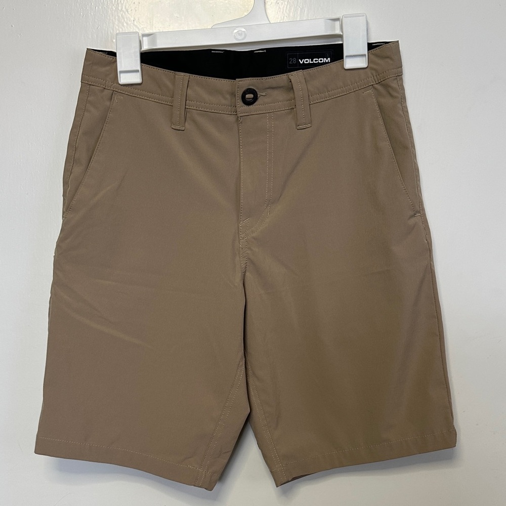 Volcom Men's Khaki Flat Front Shorts